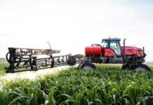 Economia de combustível e eficiência de pulverizador mostrada em infográfico