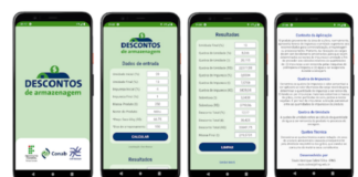 Aplicativo gratuito auxilia em cálculo de descontos de armazenagem